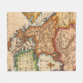 Antike Alte Karte Inspiriert (2) Fleecedecke (Vorderseite (Horizontal))