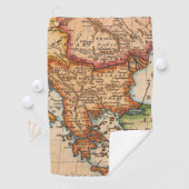 Antike Alte Karte Inspiriert (2) Golfhandtuch (Insitu)