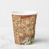 Antike Alte Karte Inspiriert (2) Pappbecher (Links)