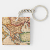 Antike Alte Karte Inspiriert (2) Schlüsselanhänger (Rückseite)