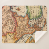 Antike Alte Karte Inspiriert (2) Sherpadecke (Vorderseite (Horizontal))