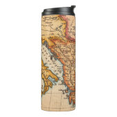 Antike Alte Karte Inspiriert (2) Thermosbecher (Nach links gedreht)