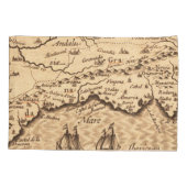 Antike Alte Karte Inspiriert (3) Kissenbezug (Rückseite-Links)