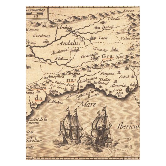 Antike Alte Karte Inspiriert (3) Tischdecke (Vorderseite)