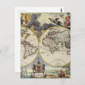 Antike Alte Karte Inspiriert (4) (Vorne/Hinten)