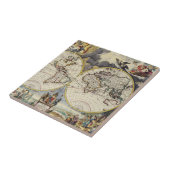 Antike Alte Karte Inspiriert (4) Fliese (Seite)