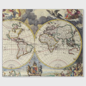 Antike Alte Karte Inspiriert (4) Geschenkpapier (Flach)