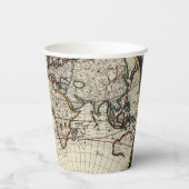 Antike Alte Karte Inspiriert (4) Pappbecher (Rückseite)