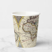 Antike Alte Karte Inspiriert (4) Pappbecher (Links)
