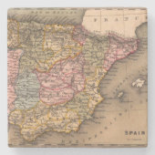 Antike Alte Karte Inspiriert (5) Steinuntersetzer (Vorderseite)