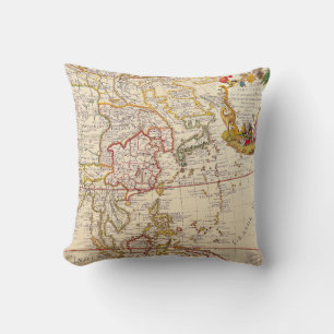 Antike Alte Karte Inspiriert (6) Kissen