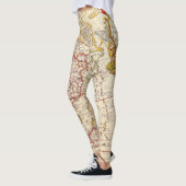 Antike Alte Karte Inspiriert (6) Leggings (Links)