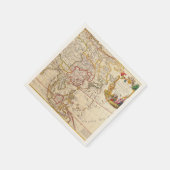 Antike Alte Karte Inspiriert (6) Serviette (Ecke)