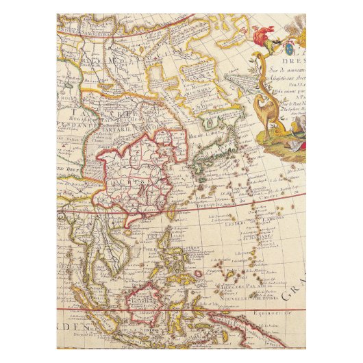 Antike Alte Karte Inspiriert (6) Tischdecke (Vorderseite)