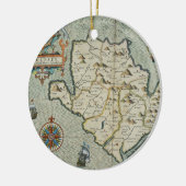 Antike Alte Karte Inspiriert (7) Keramik Ornament (Links)