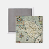 Antike Alte Karte Inspiriert (7) Magnet (Vorderseite/Rückseite)