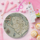 Antike Alte Karte Inspiriert (7) Pappteller (Party)