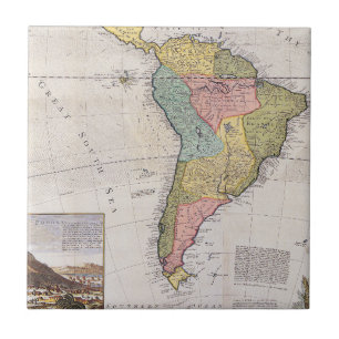 Antike Alte Karte Inspiriert (8) Fliese