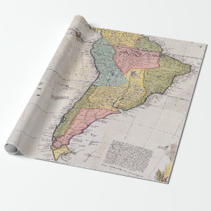 Antike alte Karte inspiriert (8) Geschenkpapier