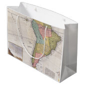 Antike Alte Karte Inspiriert (8) Große Geschenktüte (Rückseite Schrägansicht)