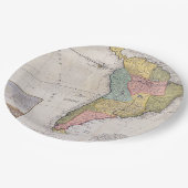 Antike Alte Karte Inspiriert (8) Pappteller (Schrägansicht)