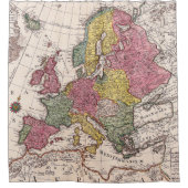 Antike Alte Karte Inspiriert (9) Duschvorhang (Vorderseite)