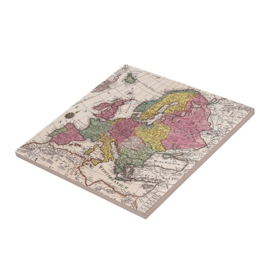 Antike Alte Karte Inspiriert (9) Fliese (Seite)