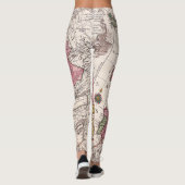 Antike Alte Karte Inspiriert (9) Leggings (Rückseite)