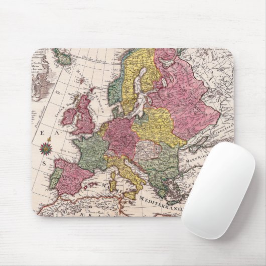 Antike Alte Karte Inspiriert (9) Mousepad (Mit Mouse)