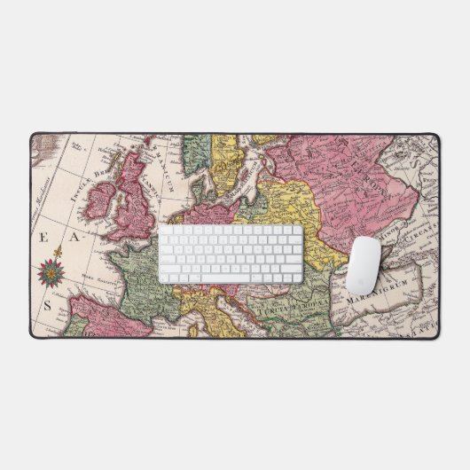 Antike Alte Karte Inspiriert (9) Schreibtischunterlage (Tastatur & Maus)