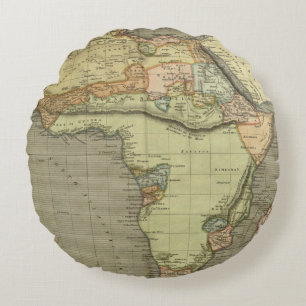 Antike Alte Karte Inspiriert Rundes Kissen