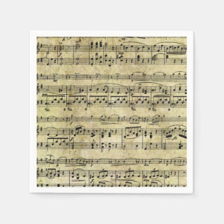 Antike alte Musiknoten Papierstruktur Serviette