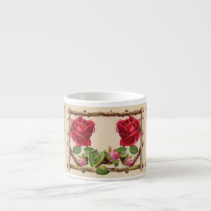 Antike alte Rose rustikal viktorianisch klassisch Espressotasse