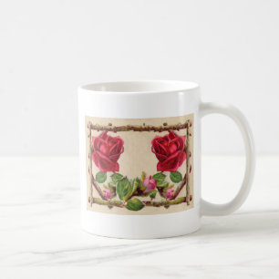 Antike alte Rose rustikal viktorianisch klassisch Kaffeetasse