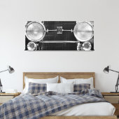 Antike Alte Timer Cadillac Scheinwerfer Leinwanddruck (Insitu (Schlafzimmer))