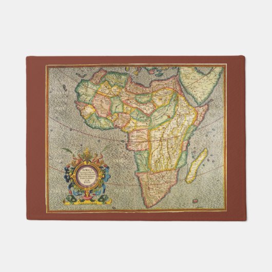 Antike Alte Welt Gerardus Mercator Karte Afrikas Fußmatte (Vorderseite)