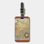 Antike Alte Welt Gerardus Mercator Karte Afrikas Gepäckanhänger (Vorderseite vertikal)