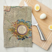 Antike Alte Welt Gerardus Mercator Karte Afrikas Küchentuch (Viertel Falte)