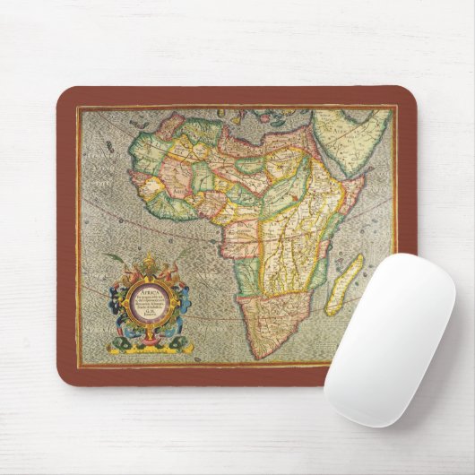 Antike Alte Welt Gerardus Mercator Karte Afrikas Mousepad (Mit Mouse)