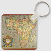 Antike Alte Welt Gerardus Mercator Karte Afrikas Schlüsselanhänger (Rückseite)