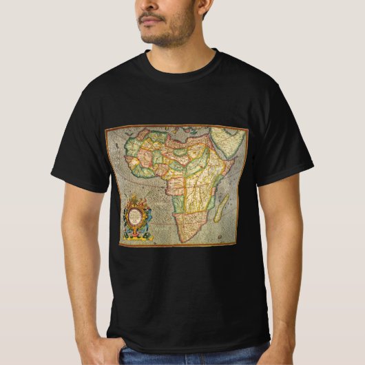 Antike Alte Welt Gerardus Mercator Karte Afrikas T-Shirt (Vorderseite)