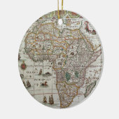 Antike alte Weltkarte Afrikas, c. 1635 Keramik Ornament (Links)