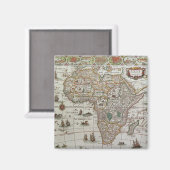 Antike alte Weltkarte Afrikas, c. 1635 Magnet (Vorderseite/Rückseite)