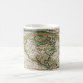 Antike alte Weltkarte Amerikas, Theodor de Bry Kaffeetasse (Mittel)