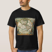 Antike alte Weltkarte Amerikas, Theodor de Bry T-Shirt (Vorderseite)