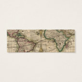 Antike alte Weltkarte Hochzeitsgetränke Tickets (Rückseite)