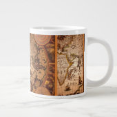 Antike alte Weltkarte Jumbo Soup Mug Jumbo-Tasse (Rechts)