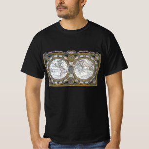 Antike alte Weltkarte von Claude Auguste Berey T-Shirt