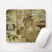Antike alte Weltkarten Mousepad (Mit Mouse)