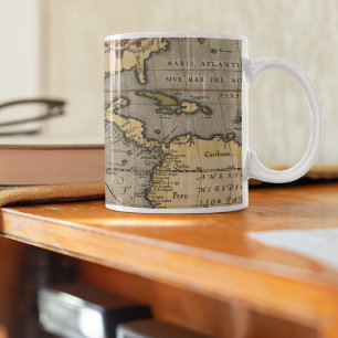 Antike Amerika-Karte Kaffeetasse